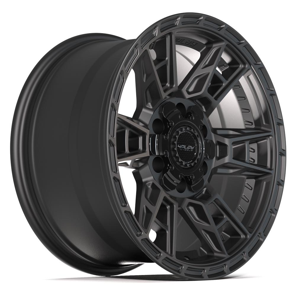4PLAY 4PS20 17x9 6x135 + 6x139.7 18et Satin Black Wheel