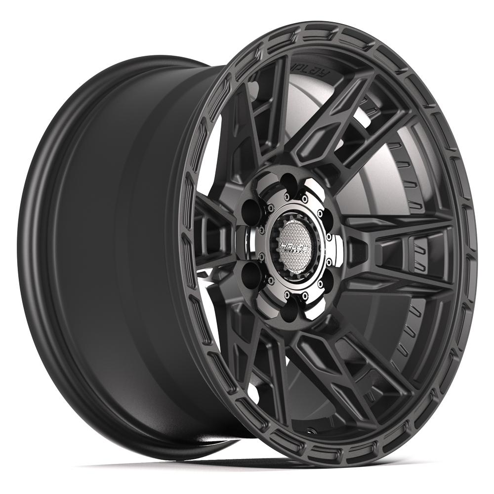 4PLAY 4PS20 17x9 6x135 + 6x139.7 -6et Satin Black Wheel