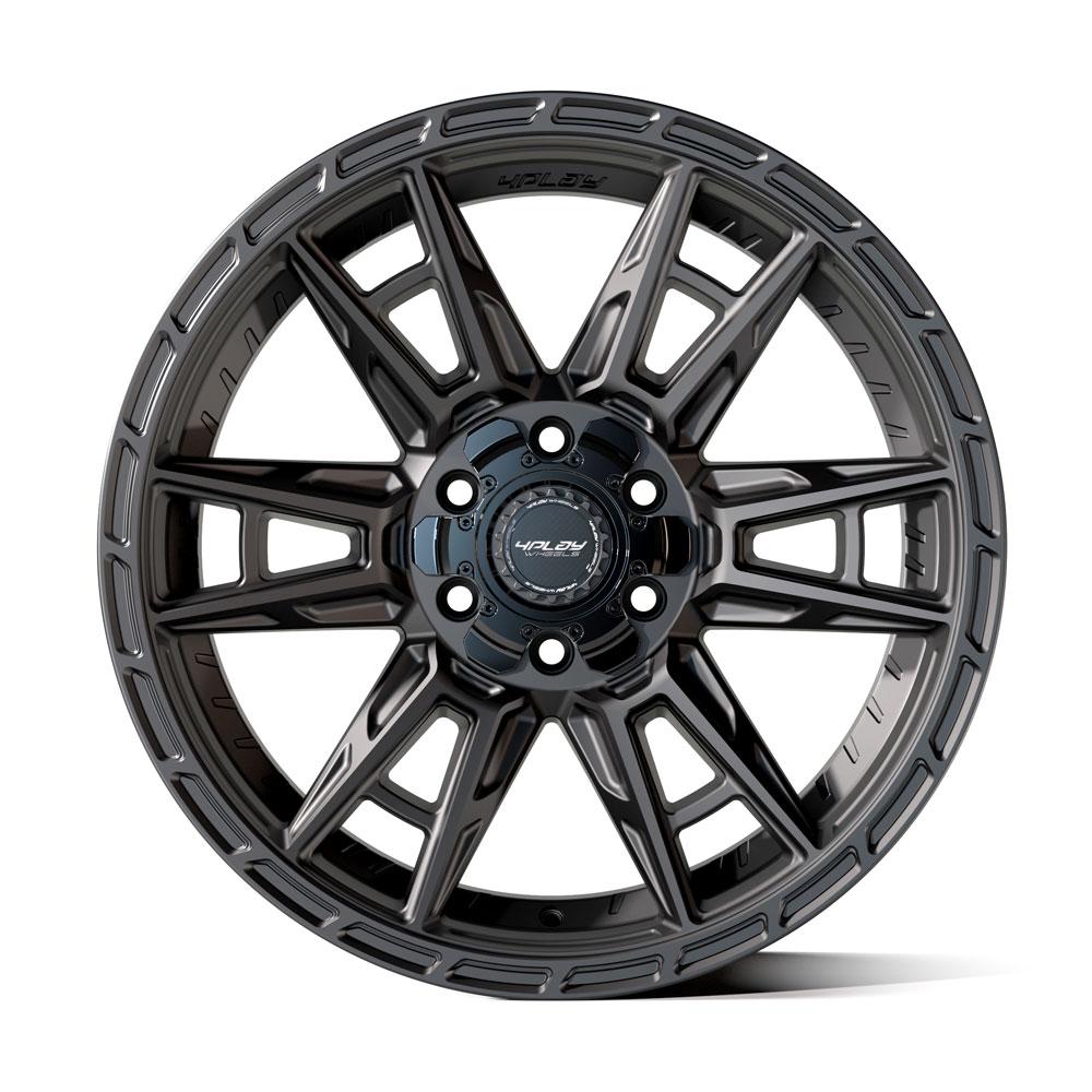 4PLAY 4PS20 18x8 5x108 + 5x110 38et Satin Black Wheel
