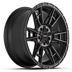 4PLAY 4PS20 20x9 5x127 + 5x139.7 18et Satin Black Wheel