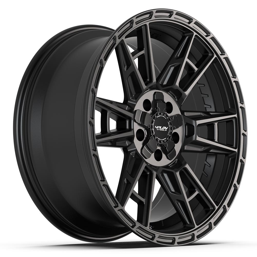 4PLAY 4PS20 20x9 5x127 + 5x139.7 18et Satin Black Wheel
