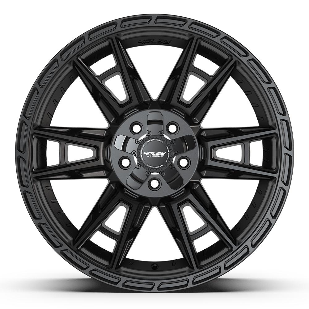 4PLAY 4PS20 20x9 5x127 + 5x139.7 -6et Satin Black Wheel