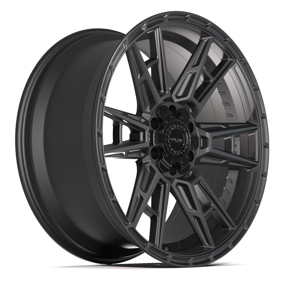4PLAY 4PS20 22x10 6x135 + 6x139.7 24et Satin Black Wheel