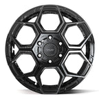 4PLAY 4PS26 18x9 6x135 + 6x139.7 18et Gloss Black Brushed with Tinted Clear Wheel