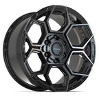 4PLAY 4PS26 18x9 6x135 + 6x139.7 18et Gloss Black Brushed with Tinted Clear Wheel