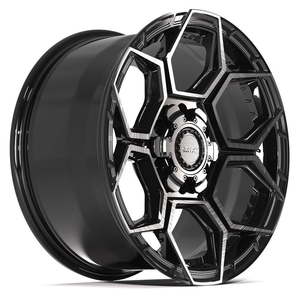 4PLAY 4PS26 18x9 6x135 + 6x139.7 18et Gloss Black Brushed with Tinted Clear Wheel