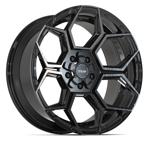 4PLAY 4PS26 20x9 5x127 + 5x139.7 - 6et Gloss Black Brushed with Tinted Clear Wheel - Sniper Custom Trucks
