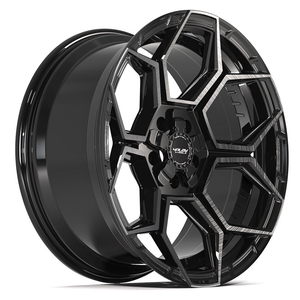 4PLAY 4PS26 20x9 5x127 + 5x139.7 -6et Gloss Black Brushed with Tinted Clear Wheel