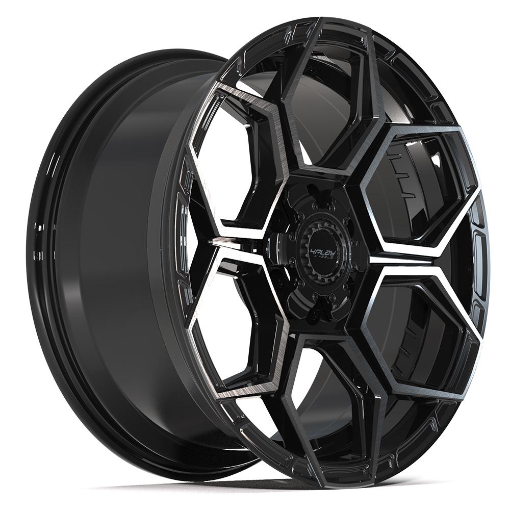 4PLAY 4PS26 20x9 6x135 + 6x139.7 18et Gloss Black Brushed with Tinted Clear Wheel
