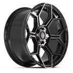 4PLAY 4PS26 22x10 6x135 + 6x139.7 0et Gloss Black Brushed with Tinted Clear Wheel