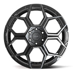 4PLAY 4PS26 22x10 6x135 + 6x139.7 24et Gloss Black Brushed with Tinted Clear Wheel