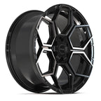 4PLAY 4PS26 22x10 6x135 + 6x139.7 24et Gloss Black Brushed with Tinted Clear Wheel