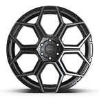 4PLAY 4PS26 24x10 6x135 + 6x139.7 24et Gloss Black Brushed with Tinted Clear Wheel