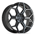 4PLAY 4PS26 24x10 6x135 + 6x139.7 24et Gloss Black Brushed with Tinted Clear Wheel