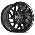 4PLAY 4PS28 17x9 6x135 + 6x139.7 18et Gloss Black Brushed with Tinted Clear Wheel