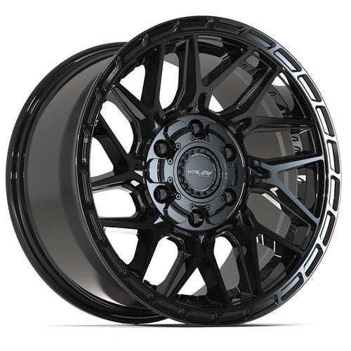 4PLAY 4PS28 17x9 6x135 + 6x139.7 18et Gloss Black Brushed with Tinted Clear Wheel - Sniper Custom Trucks