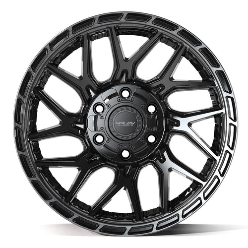 4PLAY 4PS28 18x9 6x135 + 6x139.7 18et Gloss Black Brushed with Tinted Clear Wheel - Sniper Custom Trucks