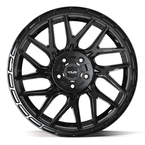 4PLAY 4PS28 20x9 5x127 + 5x139.7 - 6et Gloss Black Brushed with Tinted Clear Wheel - Sniper Custom Trucks