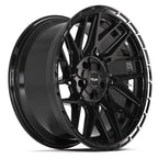 4PLAY 4PS28 20x9 5x127 + 5x139.7 -6et Gloss Black Brushed with Tinted Clear Wheel