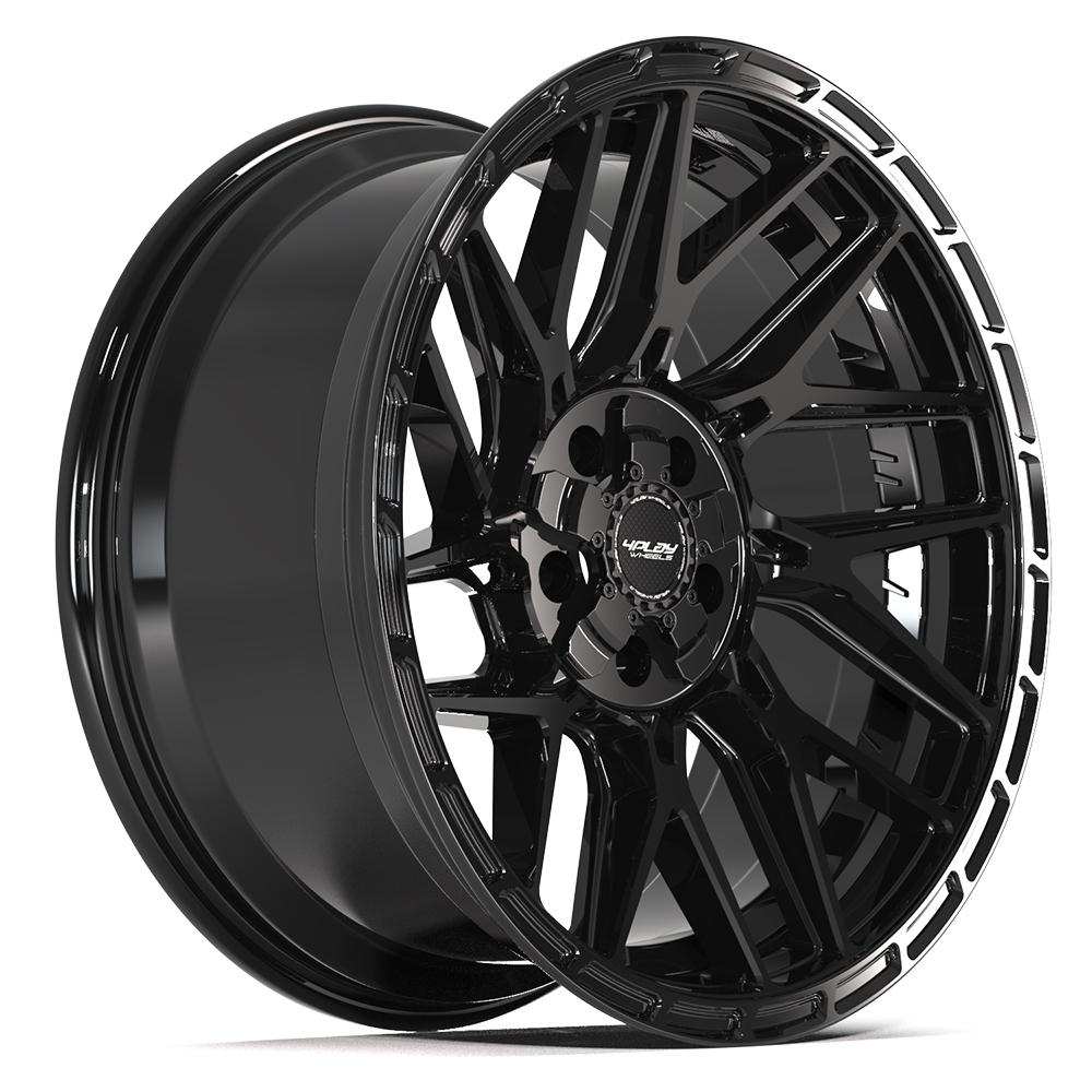 4PLAY 4PS28 20x9 5x127 + 5x139.7 -6et Gloss Black Brushed with Tinted Clear Wheel