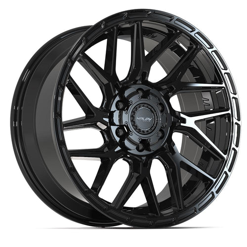 4PLAY 4PS28 20x9 6x135 + 6x139.7 18et Gloss Black Brushed with Tinted Clear Wheel - Sniper Custom Trucks