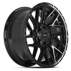 4PLAY 4PS28 20x9 6x135 + 6x139.7 18et Gloss Black Brushed with Tinted Clear Wheel