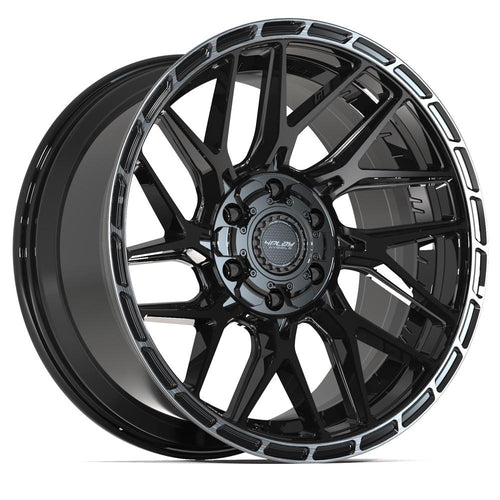 4PLAY 4PS28 20x9 6x135 + 6x139.7 - 6et Gloss Black Brushed with Tinted Clear Wheel - Sniper Custom Trucks