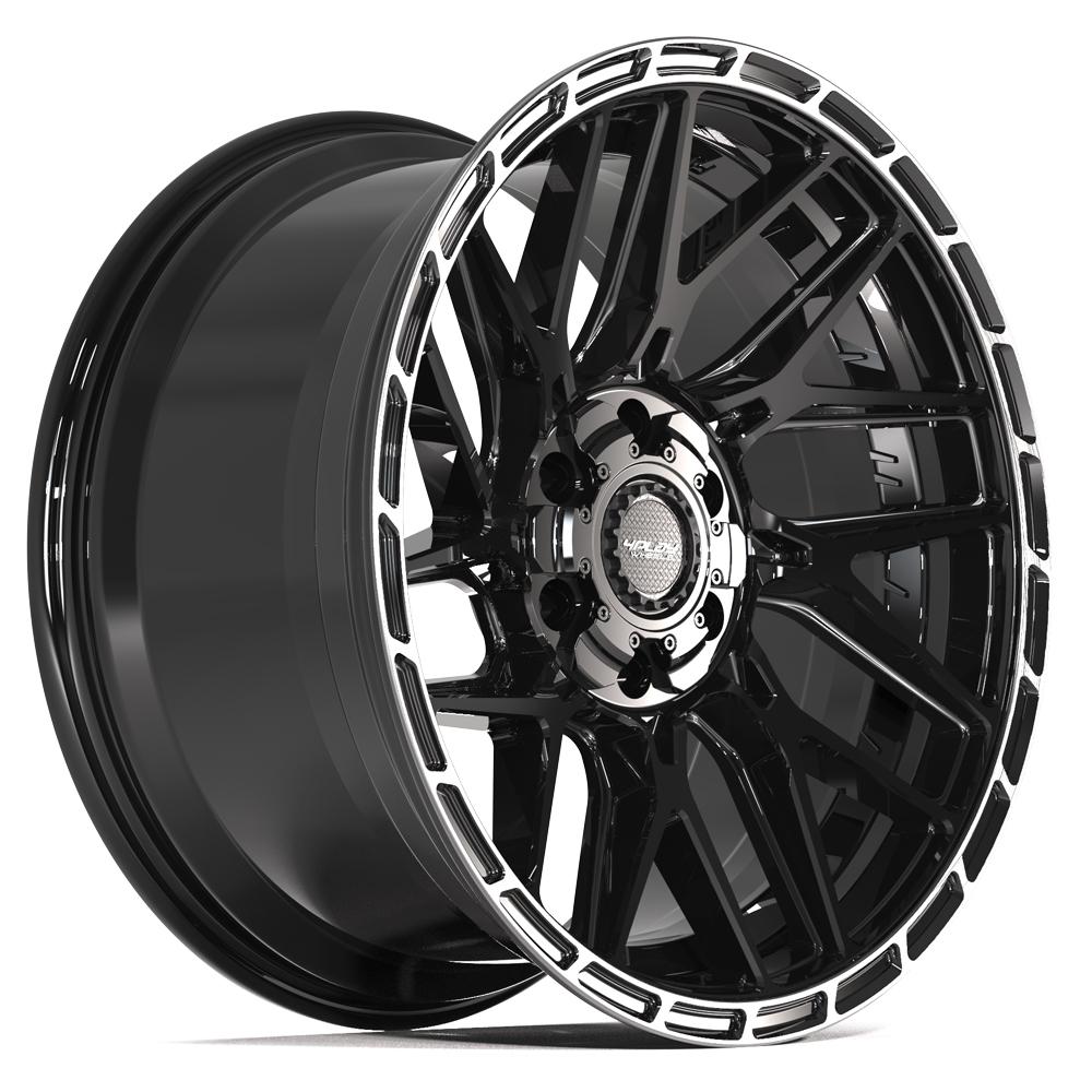 4PLAY 4PS28 20x9 6x135 + 6x139.7 -6et Gloss Black Brushed with Tinted Clear Wheel