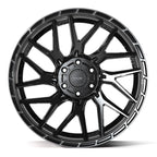 4PLAY 4PS28 22x10 6x135 + 6x139.7 0et Gloss Black Brushed with Tinted Clear Wheel