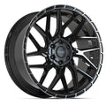 4PLAY 4PS28 22x10 6x135 + 6x139.7 0et Gloss Black Brushed with Tinted Clear Wheel
