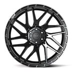 4PLAY 4PS28 24x10 6x135 + 6x139.7 24et Gloss Black Brushed with Tinted Clear Wheel