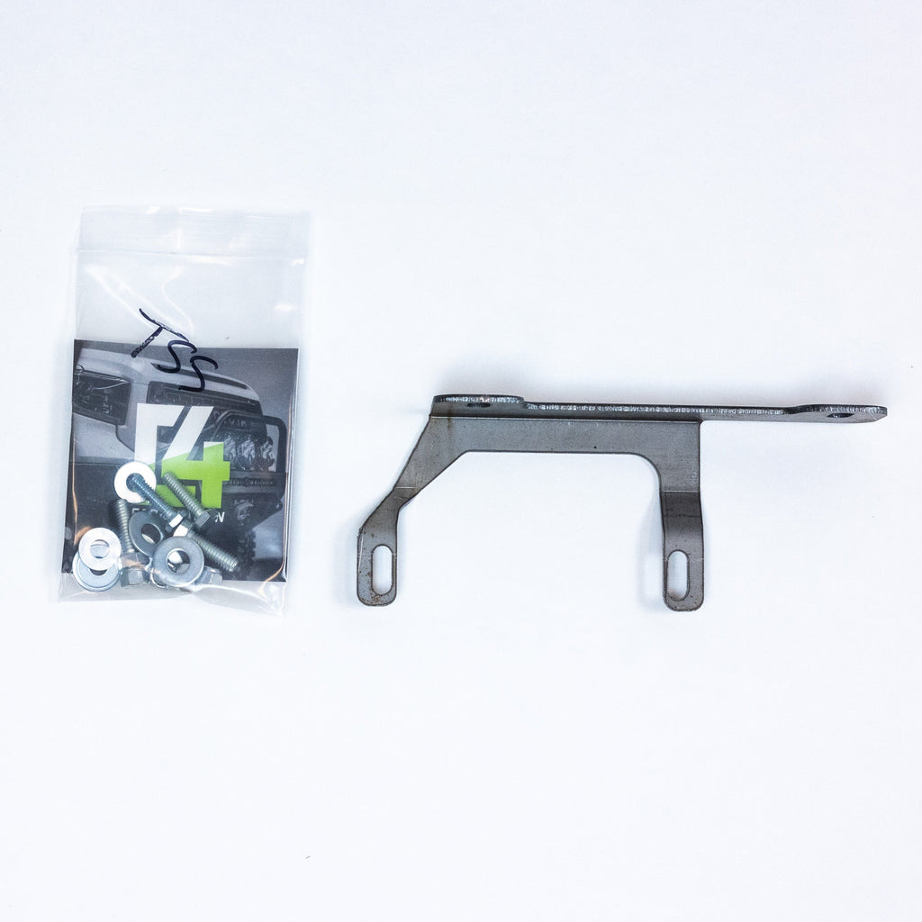 View of the complete TSS Relocation Kit to include the steel bracket and hardware set. 