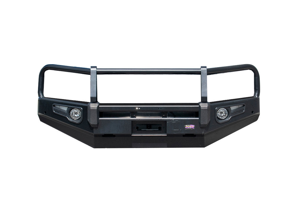 DOBINSONS BLACK DELUXE BULL BAR FOR TOYOTA LAND CRUISER 200 SERIES 2016+ - WITHOUT FOG LIGHTS - BU59-5545