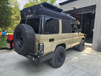 DOBINSONS REAR BAR LC 76 SERIES (542MM WING LENGTH) WITH JERRY CAN HOLDER AND SINGLE TIRE CARRIER (BW80-4133)
