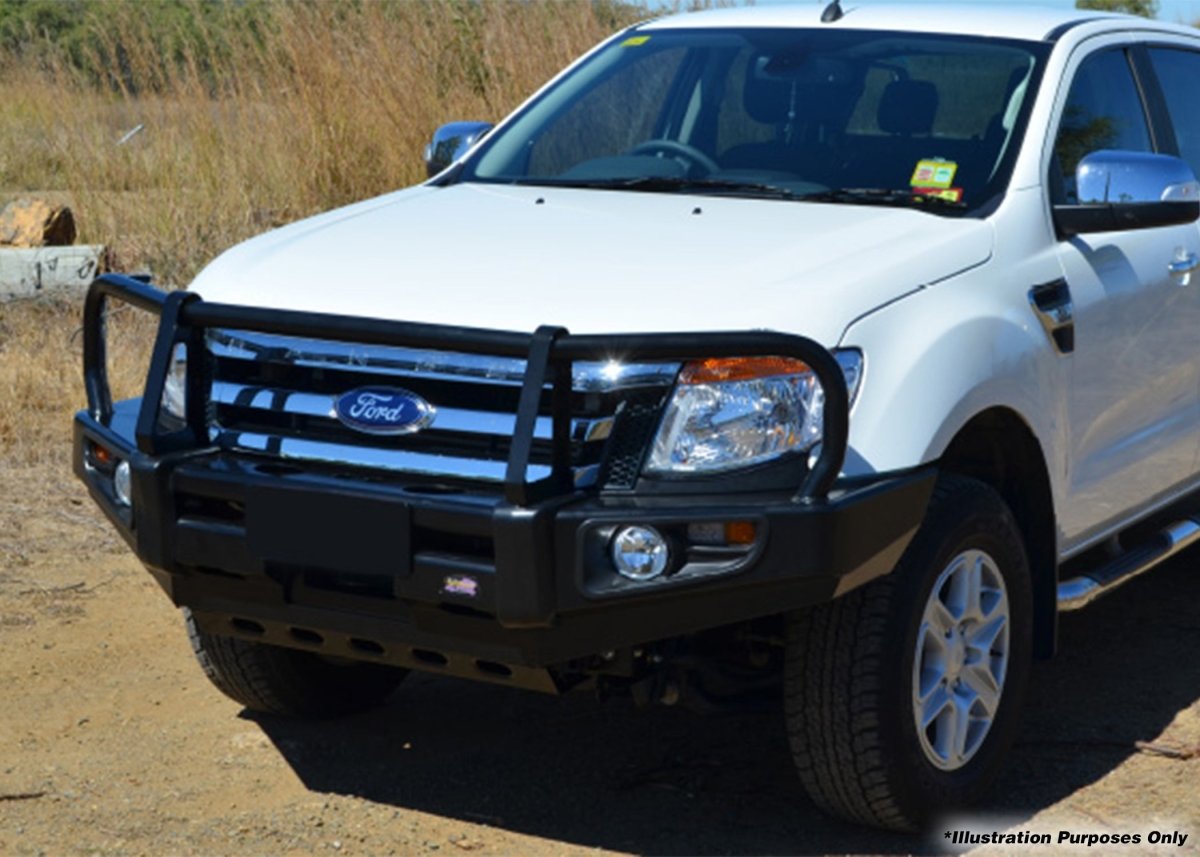 DOBINSONS BULL BAR BLACK DELUXE FOR FORD RANGER PX, T6 - BU19 - 3686 - Sniper Custom Trucks