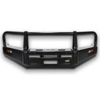 DOBINSONS BULL BAR CLASSIC BLACK FOR NISSAN NAVARA/FRONTIER D40 WITH SMOOTH OEM BUMPER - BU45 - 3526 - Sniper Custom Trucks