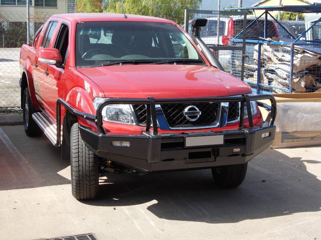 DOBINSONS BULL BAR CLASSIC BLACK FOR NISSAN NAVARA/FRONTIER D40 WITH SMOOTH OEM BUMPER - BU45 - 3526 - Sniper Custom Trucks