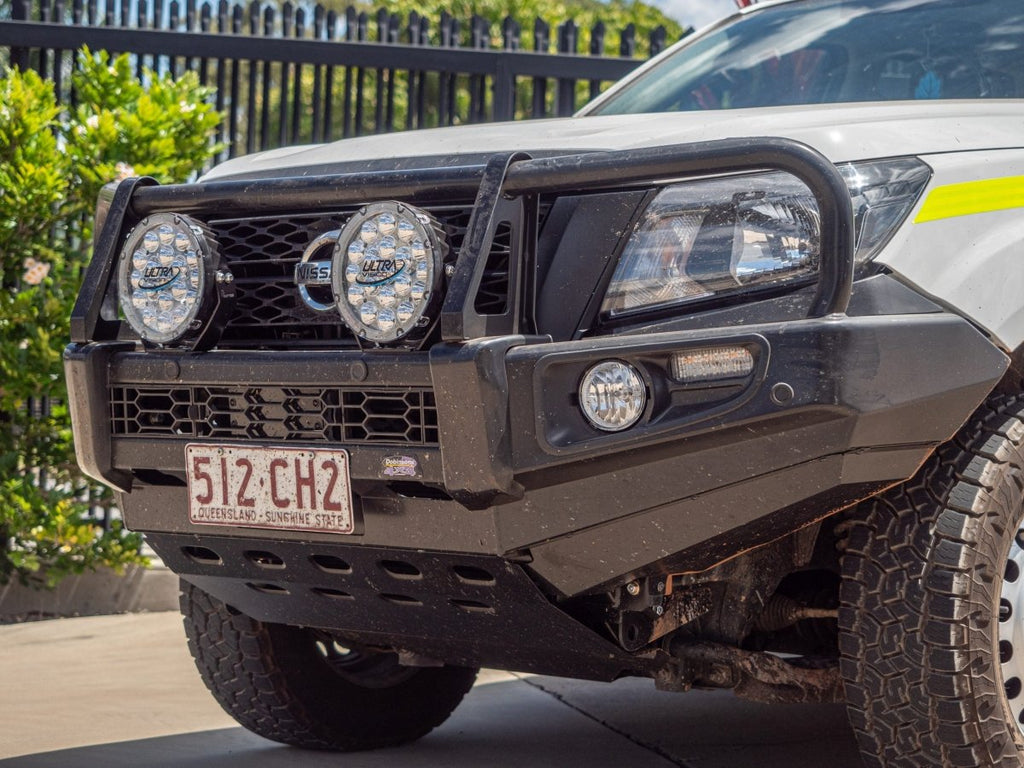 DOBINSONS BULL BAR BLACK DELUXE FOR NISSAN NAVARA/FRONTIER D23/NP300 2015 - 2020 - BU45 - 3700 - Sniper Custom Trucks