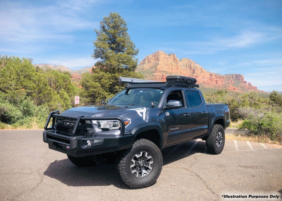DOBINSONS BULL BAR BLACK DELUXE FOR TOYOTA TACOMA 3RD GEN 2016 - 2023 - WITH OUT FOG LIGHTS - BU59 - 5559 - Sniper Custom Trucks