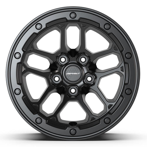 DEFIANT DF01 17x8 5x127 12et Satin Black Wheel - Sniper Custom Trucks