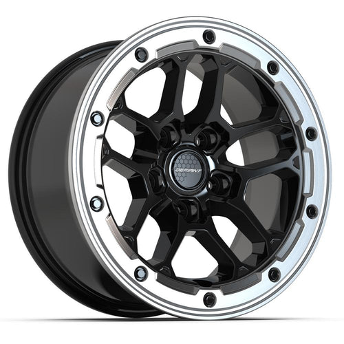 DEFIANT DF01 17x8 5x127 12et Gloss Black with Milled Edge Wheel - Sniper Custom Trucks
