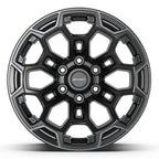 DEFIANT DF03 18x9 6x139.7 -12et Satin Black with Dark Satin Charcoal 2-Tone Wheel
