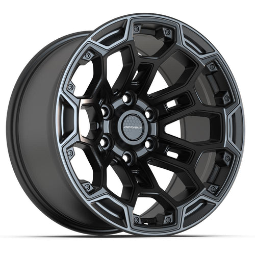 DEFIANT DF03 18x9 6x139.7 - 12et Satin Black with Dark Satin Charcoal 2 - Tone Wheel - Sniper Custom Trucks