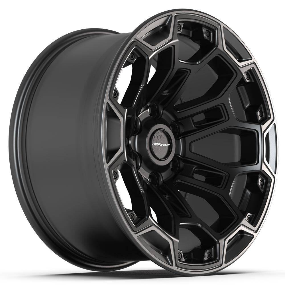 DEFIANT DF03 18x9 6x139.7 -12et Satin Black with Dark Satin Charcoal 2-Tone Wheel
