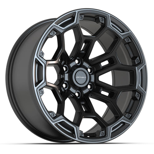 DEFIANT DF03 20x9 6x139.7 - 12et Satin Black with Dark Satin Charcoal 2 - Tone Wheel - Sniper Custom Trucks