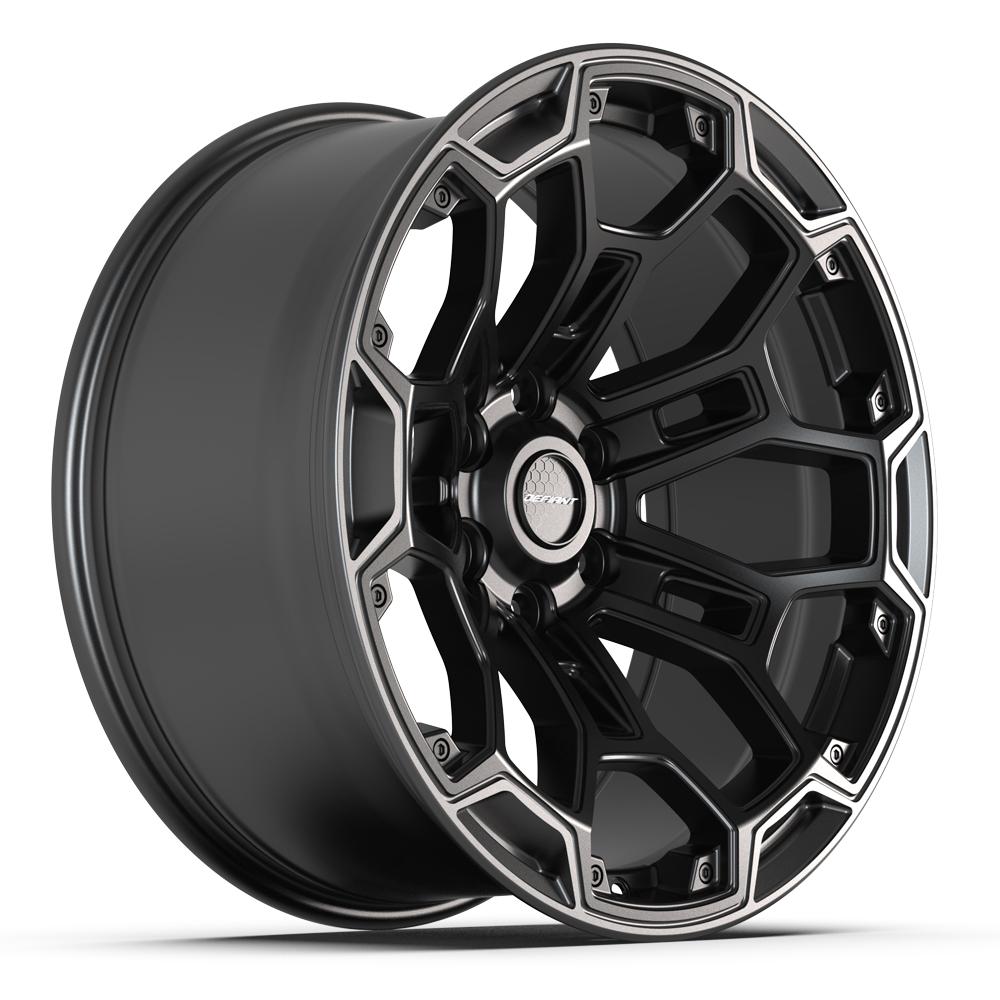 DEFIANT DF03 20x9 6x139.7 -12et Satin Black with Dark Satin Charcoal 2-Tone Wheel