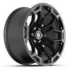 DEFIANT DF03 20x9 6x139.7 -12et Satin Black with Dark Satin Charcoal 2-Tone Wheel