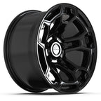 DEFIANT DF03B 17x9 5x127 -12et Gloss Black Wheel