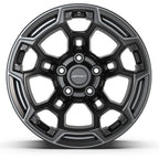 DEFIANT DF03B 17x9 5x127 -12et Satin Black with Dark Satin Charcoal 2-Tone Wheel
