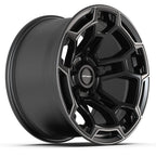 DEFIANT DF03B 17x9 5x127 -12et Satin Black with Dark Satin Charcoal 2-Tone Wheel